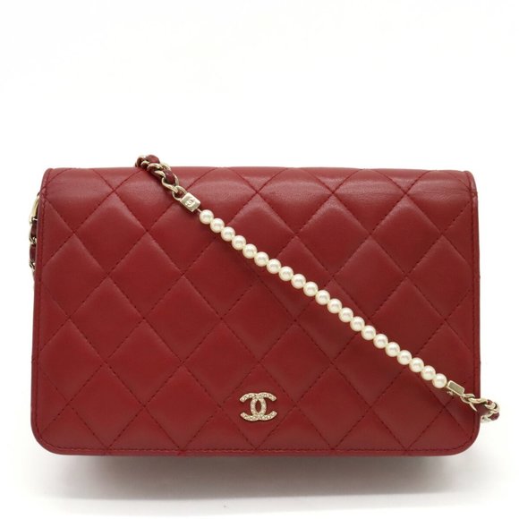 CHANEL Handbags - CHANEL Chanel Matelasse Coco Mark Chain Wallet Shoulder Bag Pochette Leather ...